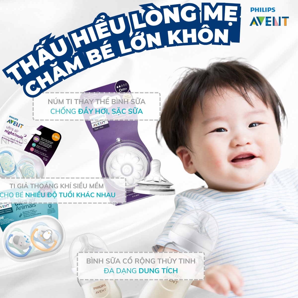Mô tả Bình Sữa Philips Avent Natural Thủy Tinh Mô Phỏng Tự Nhiên Cao Cấp Cho Bé, Chống Đầy Hơi Sặc Sữa 240ml - 8