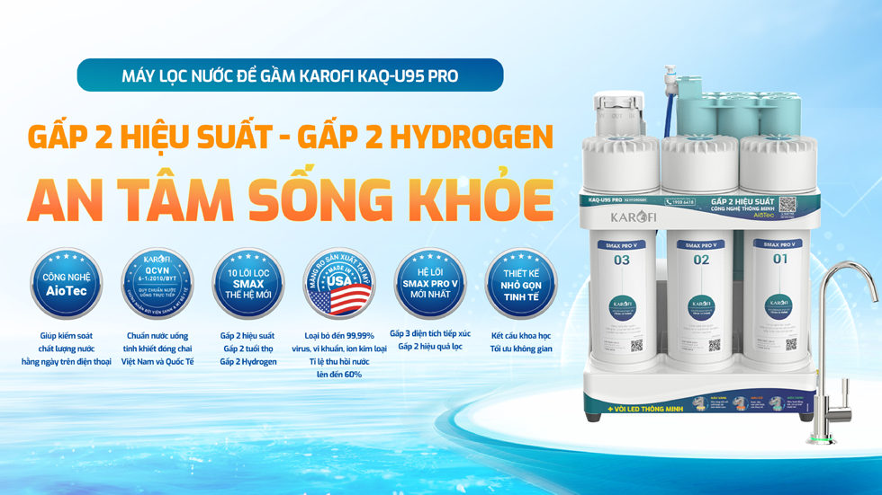 Máy lọc nước để gầm Karofi KAQ-U95 Pro