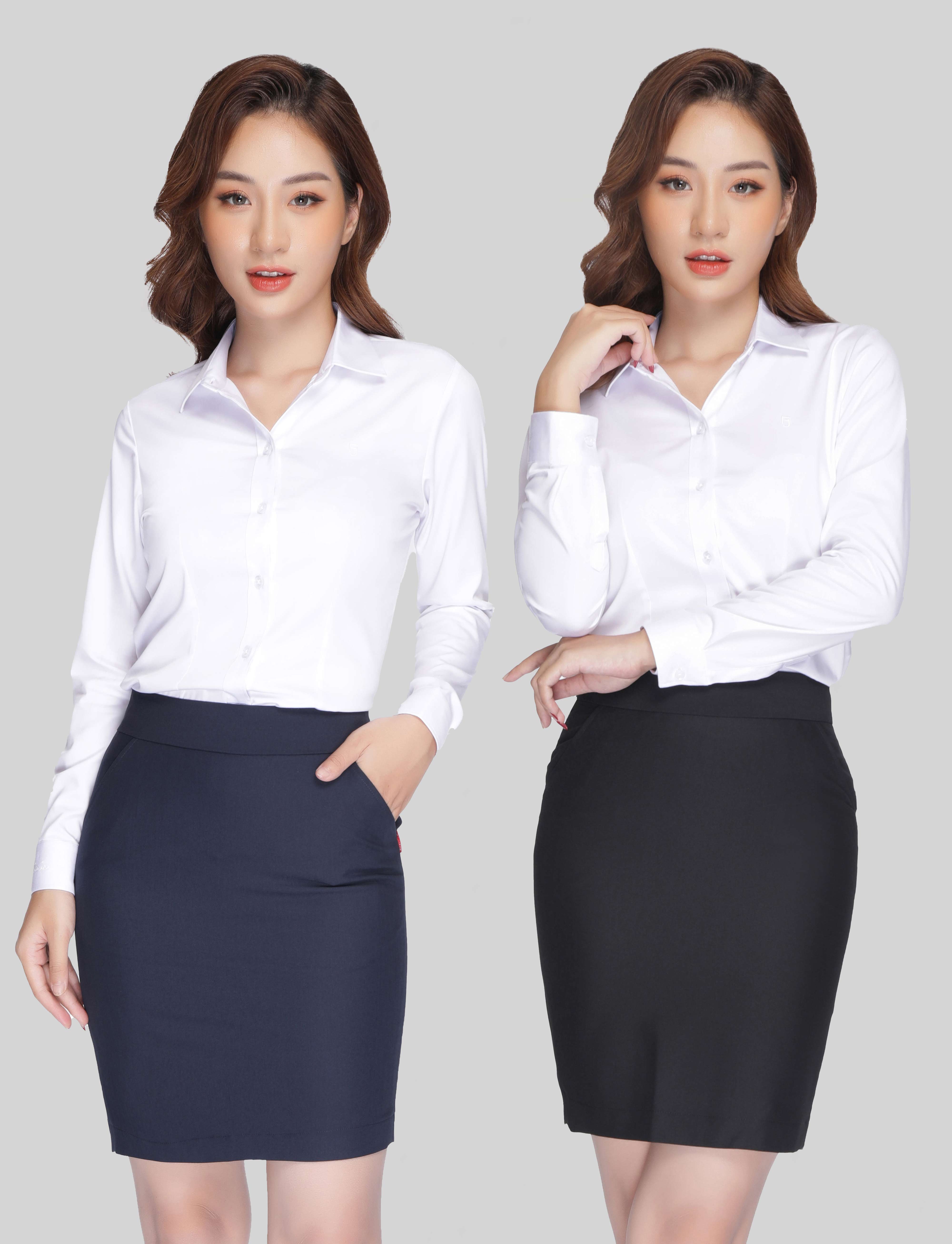 Mô tả Bộ chân váy nữ bút chì dáng dài cơ bản Thái Hòa 1 lớp (R01), 2 lớp (239, 226) - 3