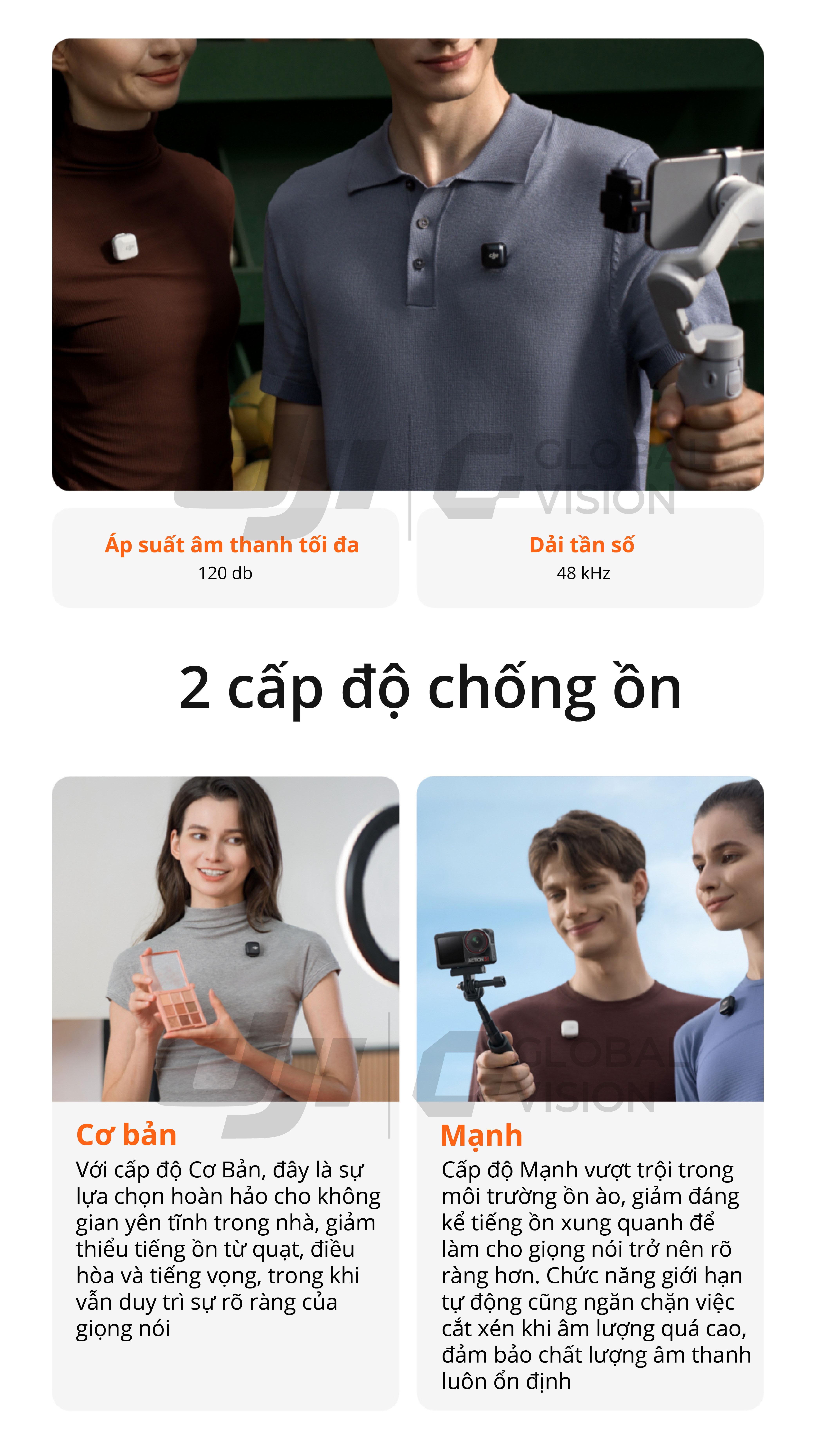Mô tả Bộ micro không dây cài áo DJI Mic Mini nhỏ gọn nhẹ, khử ồn chất lượng (DJI Mic Mini) - 5