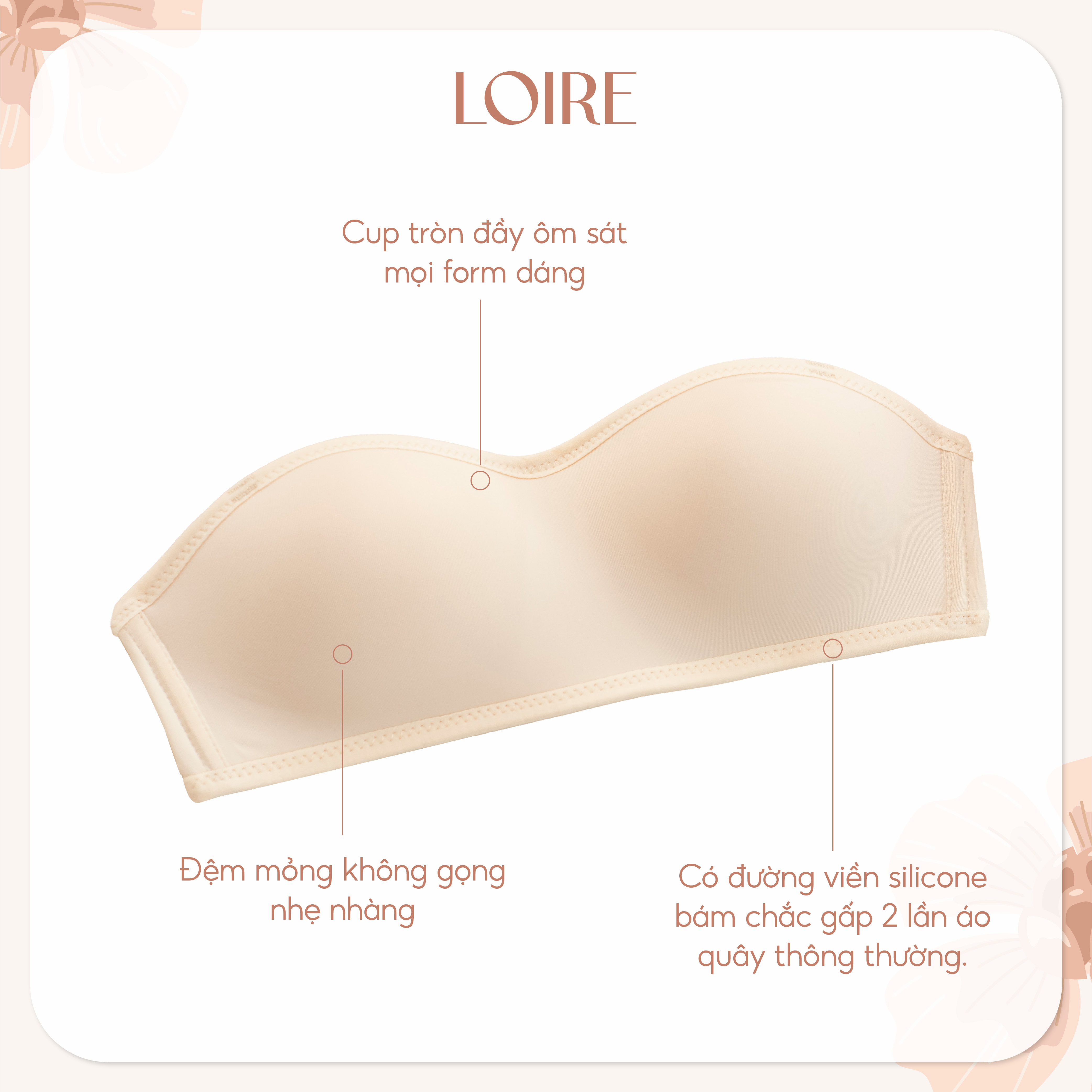 Mô tả Áo Quây Không Gọng Đệm Mỏng LOIRECHIC BRQ12 - 2