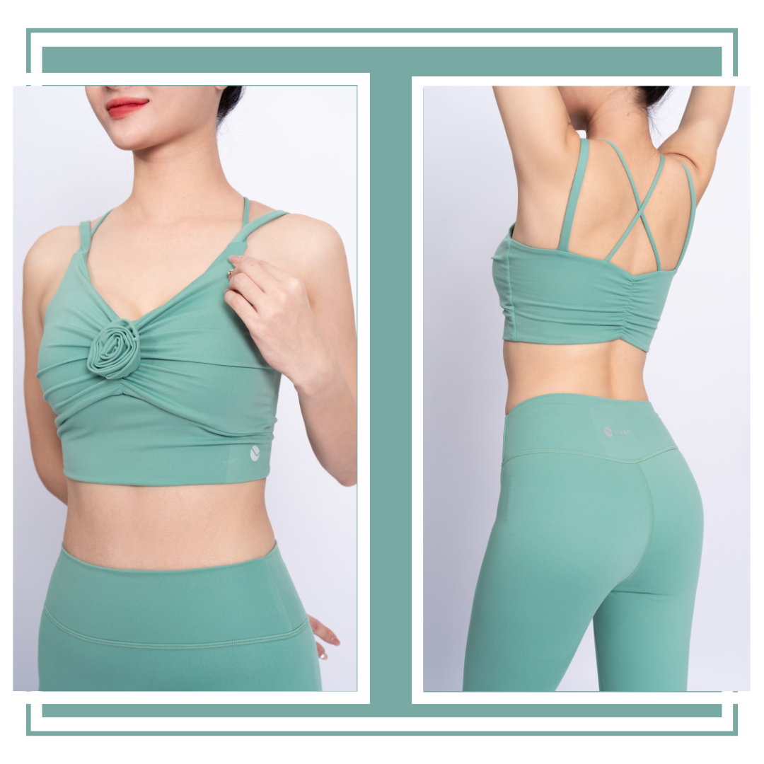 Mô tả Bộ Tập Yoga LV24N01F507 Thiết Kế Bra Nhún Hoa Đệm Rời & Quần Legging Cạp Cao Livan Sport, Bộ Tập Yoga Nữ, Đồ Tập Yoga Nữ - 8