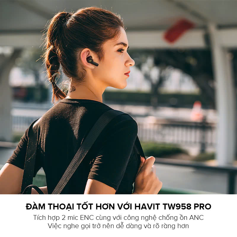 Mô tả Tai nghe True Wireless HAVIT TW958 Pro | 2 Mic chống ồn ENC - Bluetooth 5.3 - Nghe nhạc lên đến 7h | Bảo hành 12 tháng - 1