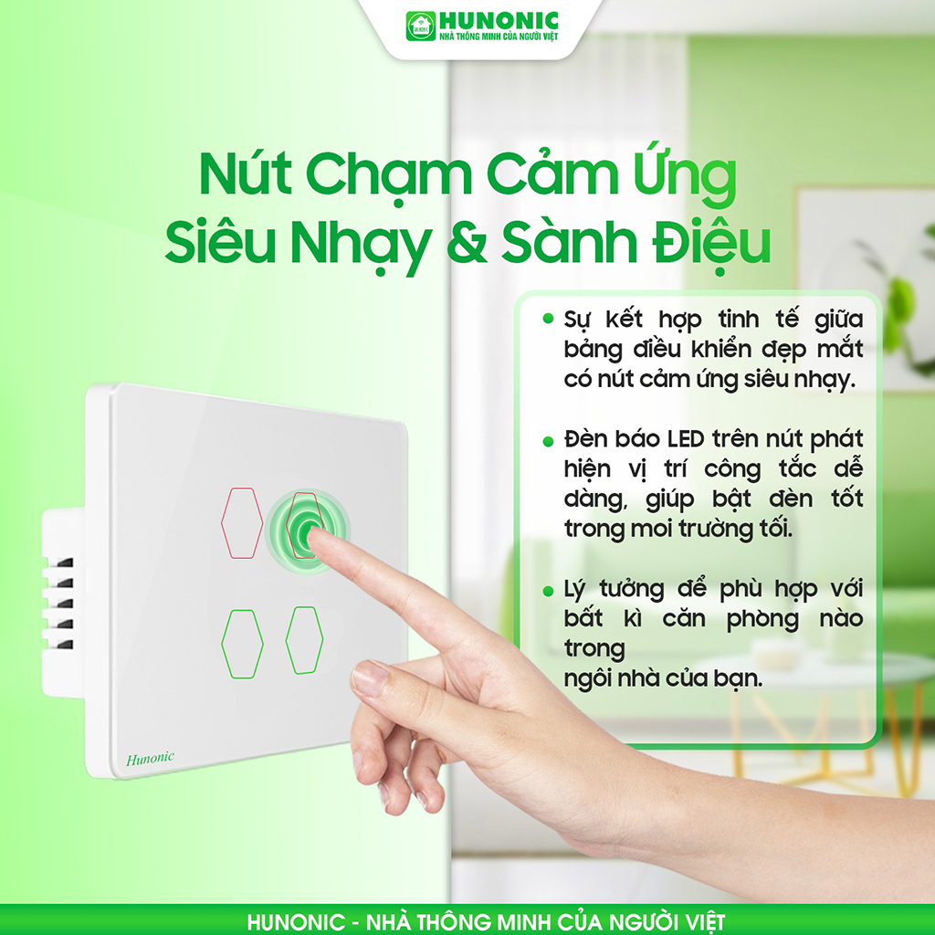 Công Tắc Hunonic Datic - Kết nối Bluetooth Mesh