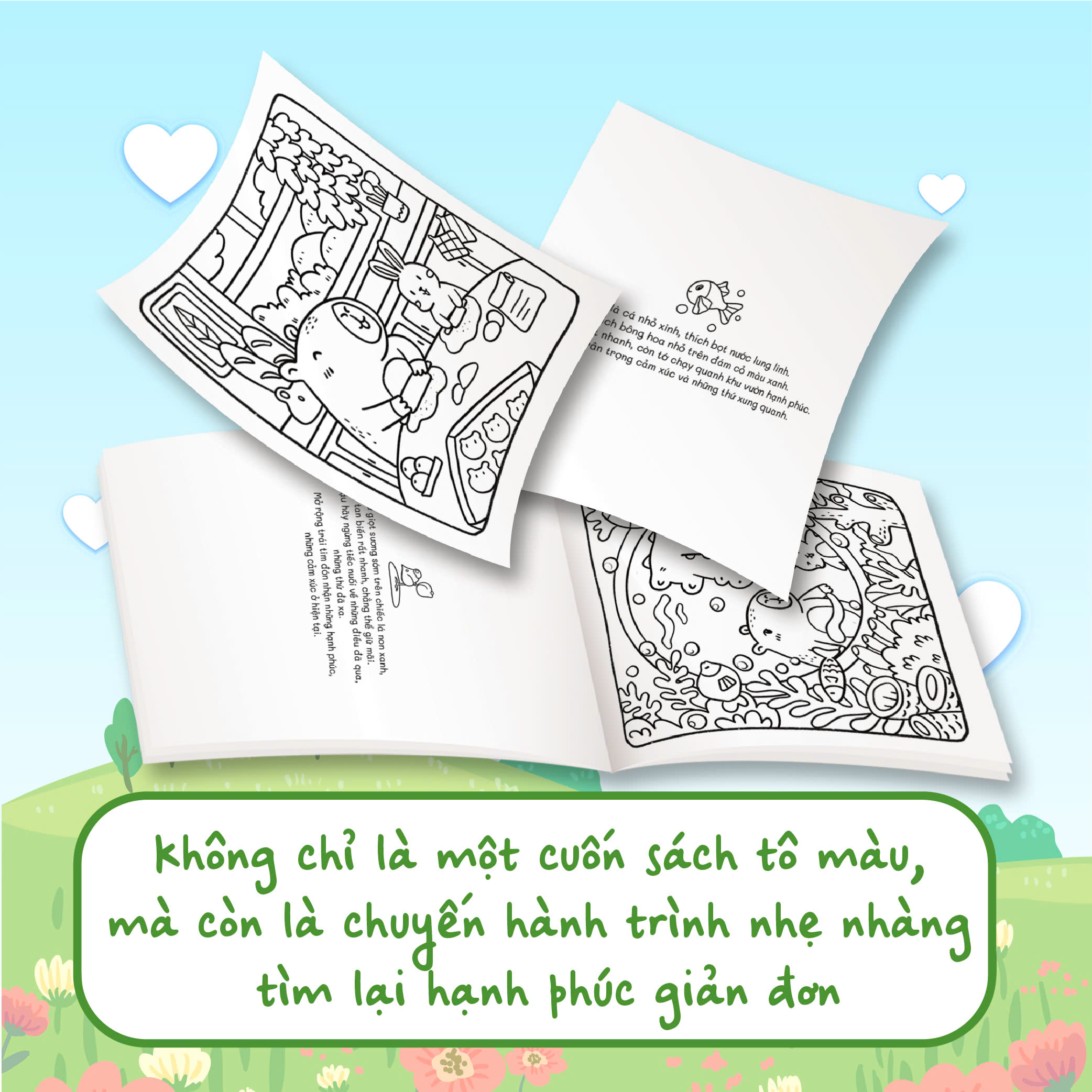 Mô tả Sách Tô màu Capybara & Trái tim mặt trời - 4