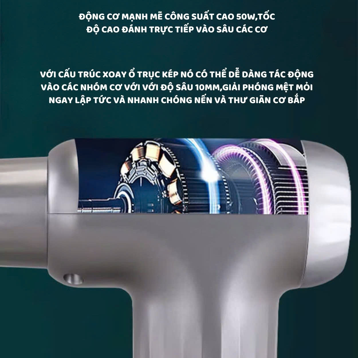 Mô tả Máy massage cầm tay ENZO 4802-mát xa toàn thân-6 cấp độ-chuyên sâu cổ vai gáy lưng,giảm đau nhức cơ-BH 5 NĂM - 3