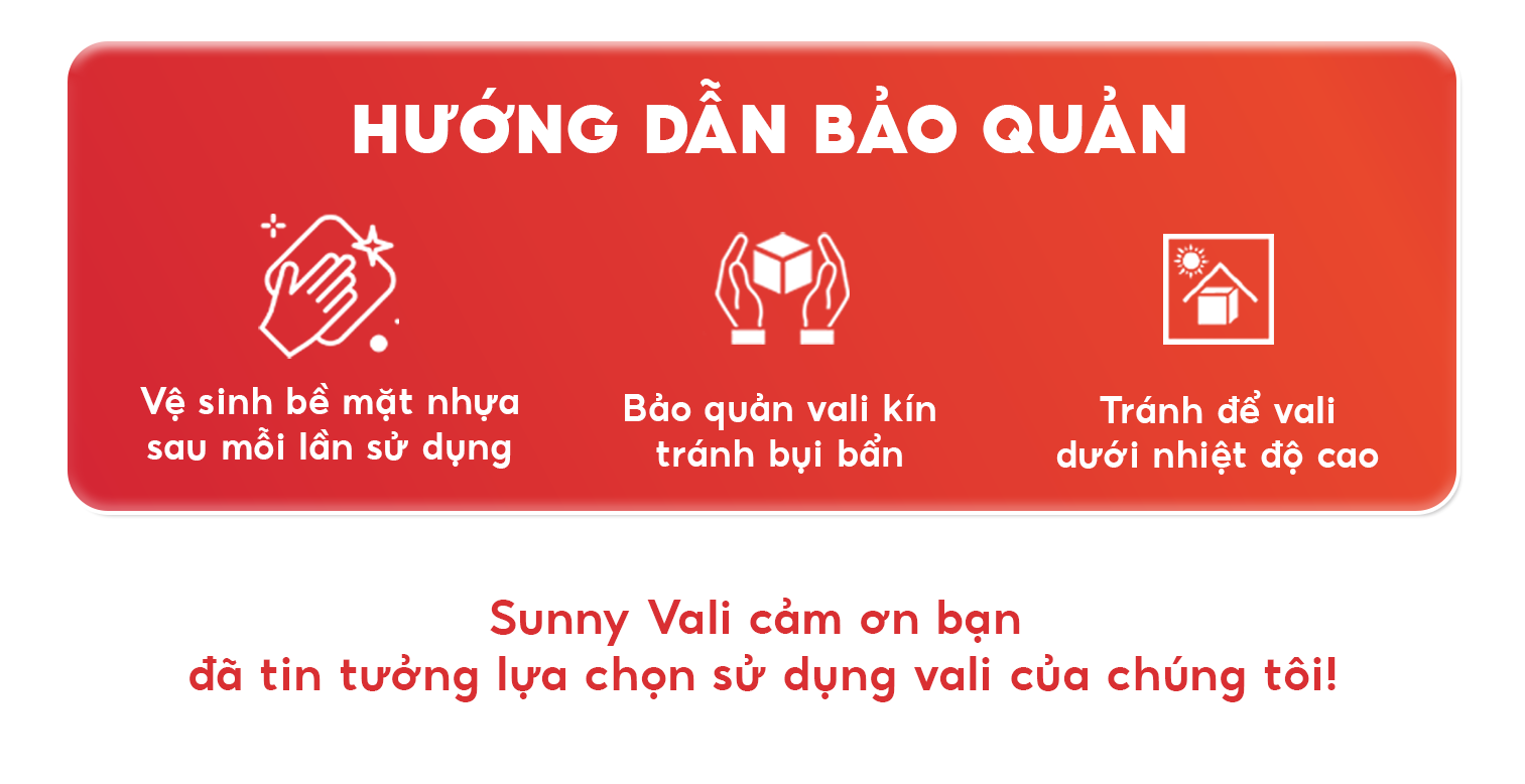 Mô tả Vali kéo SUNNY PP11 - Nhựa PP chống vỡ tuyệt đối, khóa hải quan TSA  xách tay, kí gửi (size 20-24) - 11