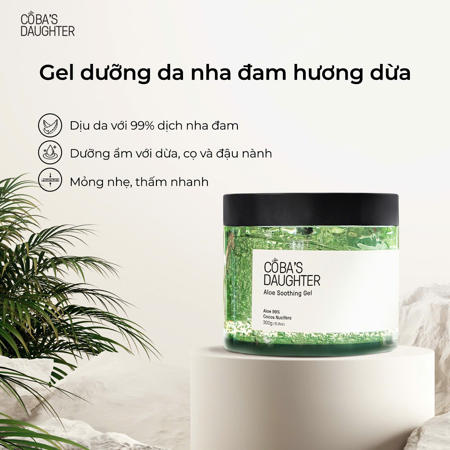 Mô tả Gel Dưỡng Da Nha Đam Hương Dừa CoBa’s Daughter Aloe Soothing Gel 300gr - 4