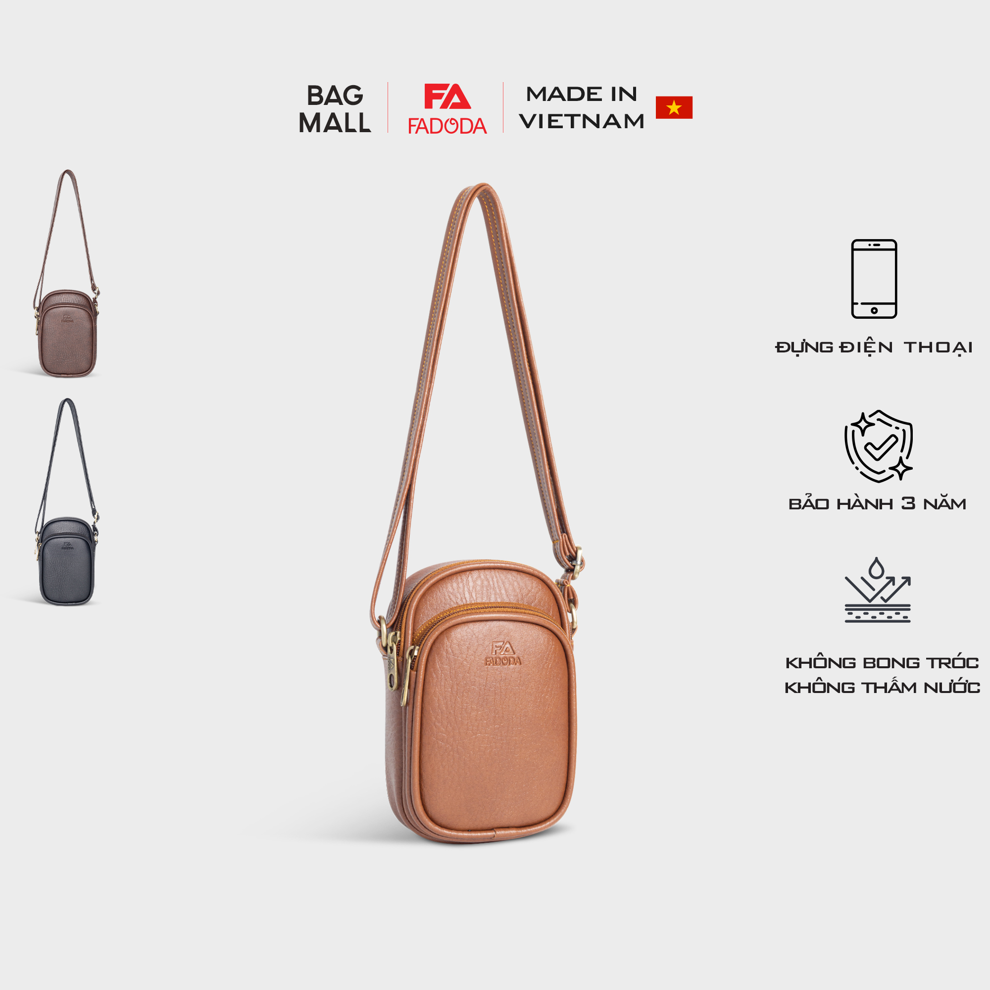 Mô tả Túi đeo chéo nữ mini đựng điện thoại tiện lợi FADODA FN37 - 1