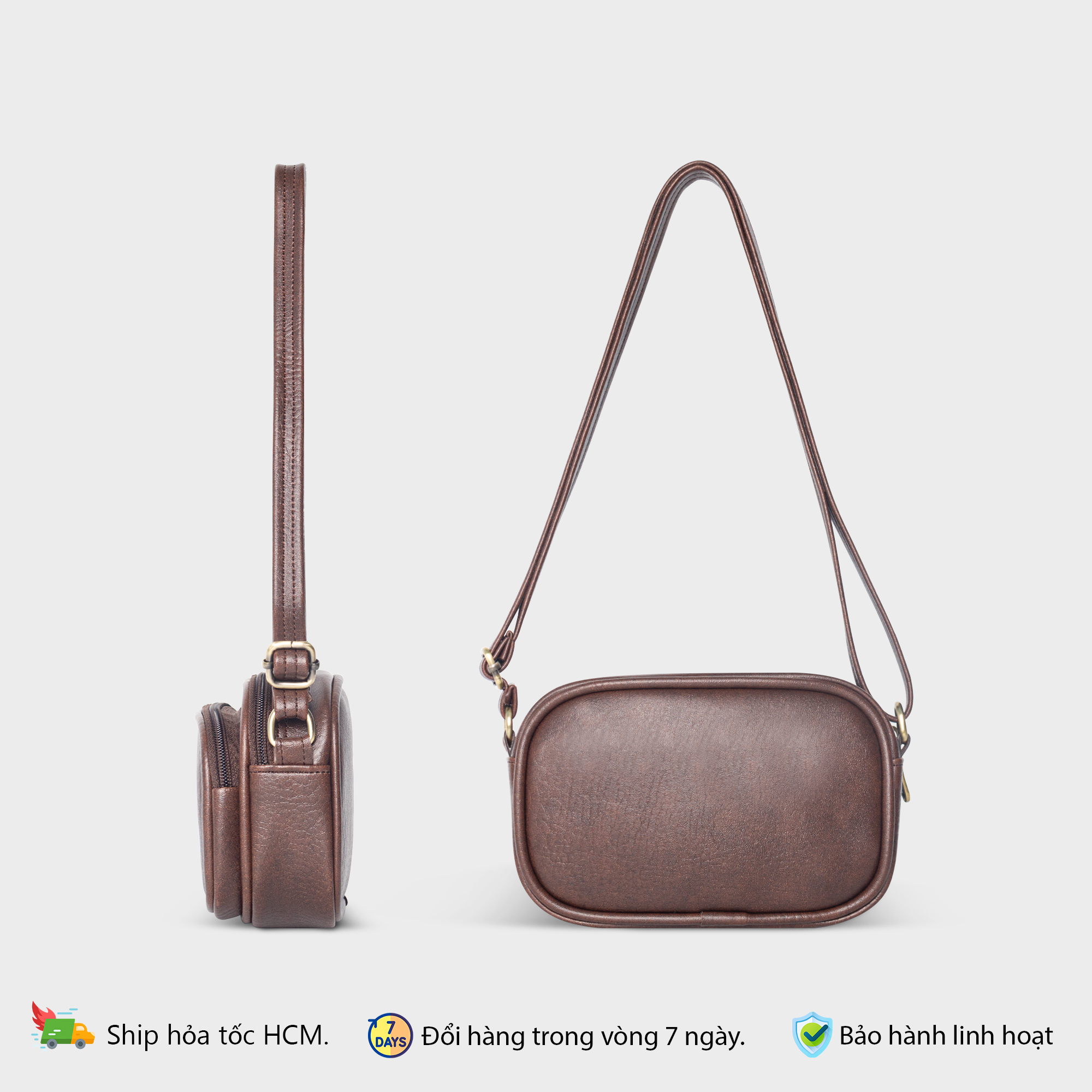Mô tả Túi đeo chéo da nữ đựng điện thoại thời trang Fadoda FN39 - 4