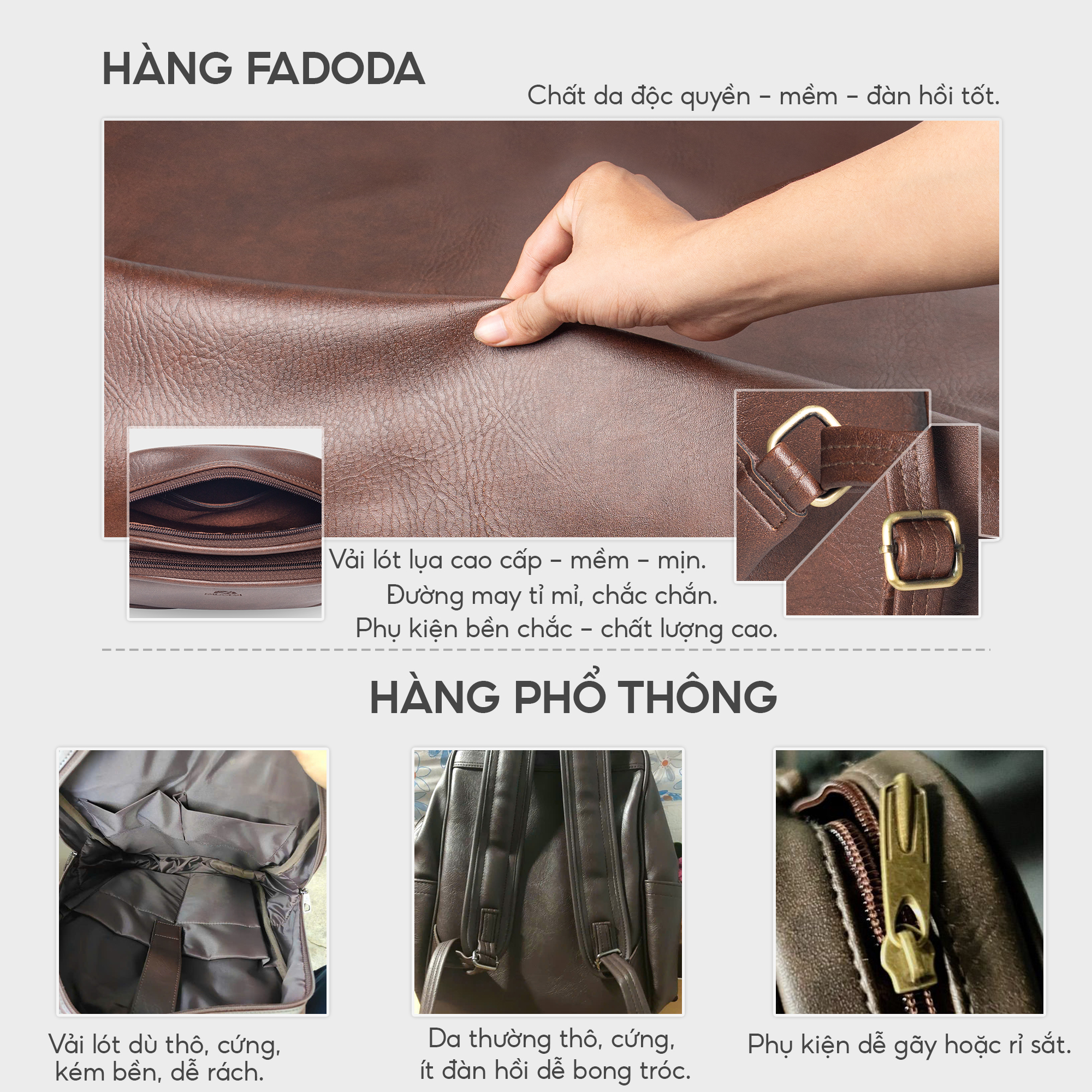 Mô tả Túi đeo chéo da nữ đựng điện thoại thời trang Fadoda FN39 - 8