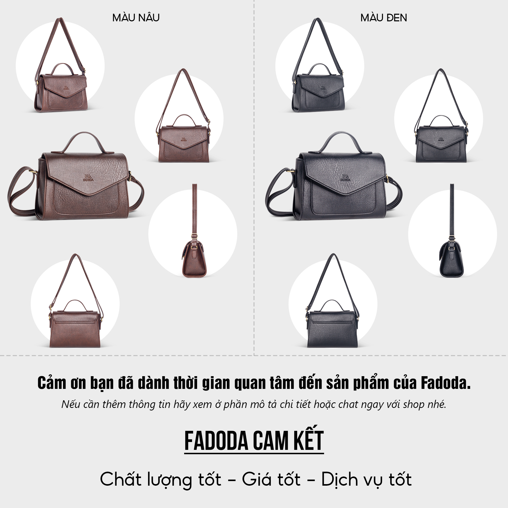 Mô tả Túi đeo chéo nữ thời trang đa năng Fadoda FN40 - 7