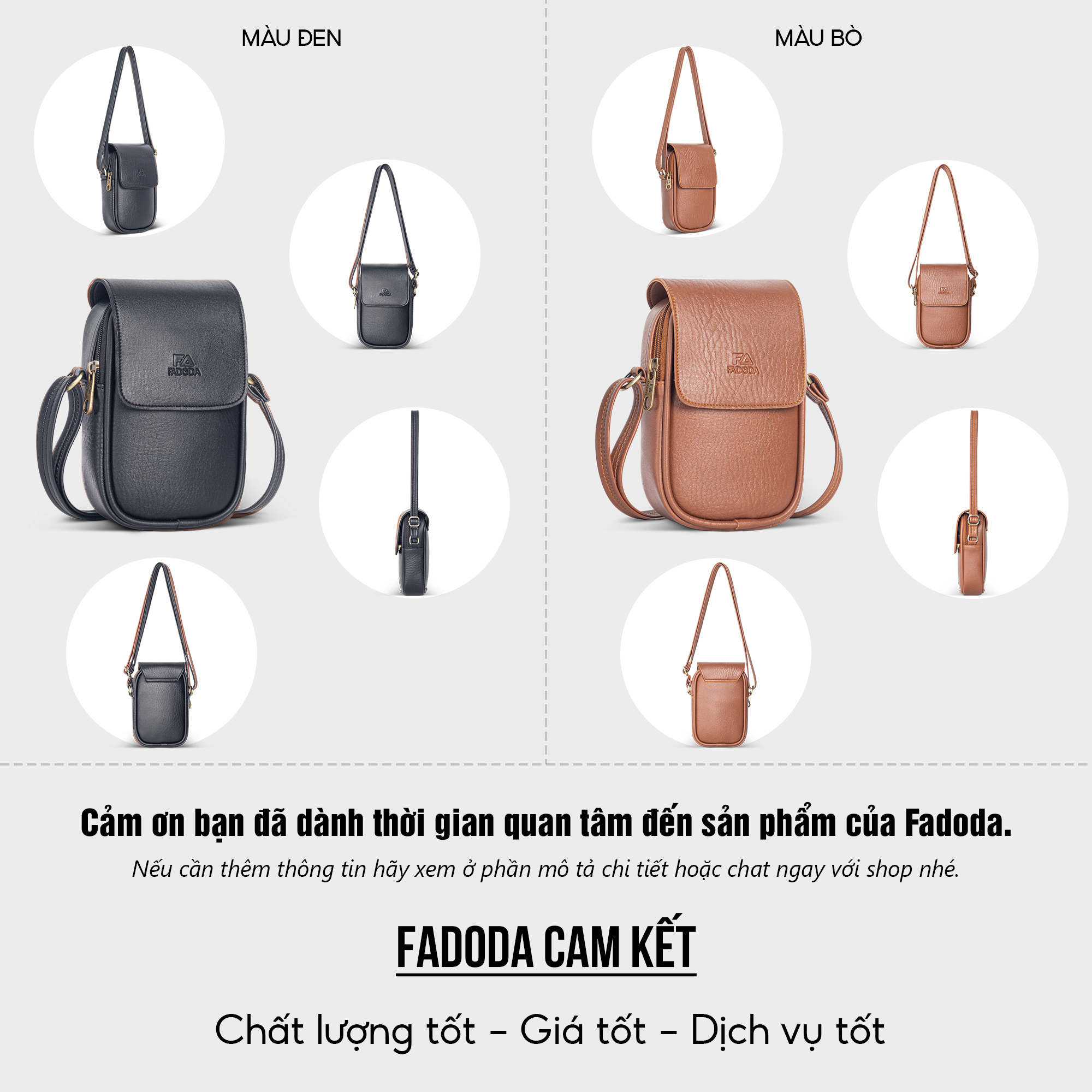 Túi đeo chéo Fadoda FN45 chi tiết 4