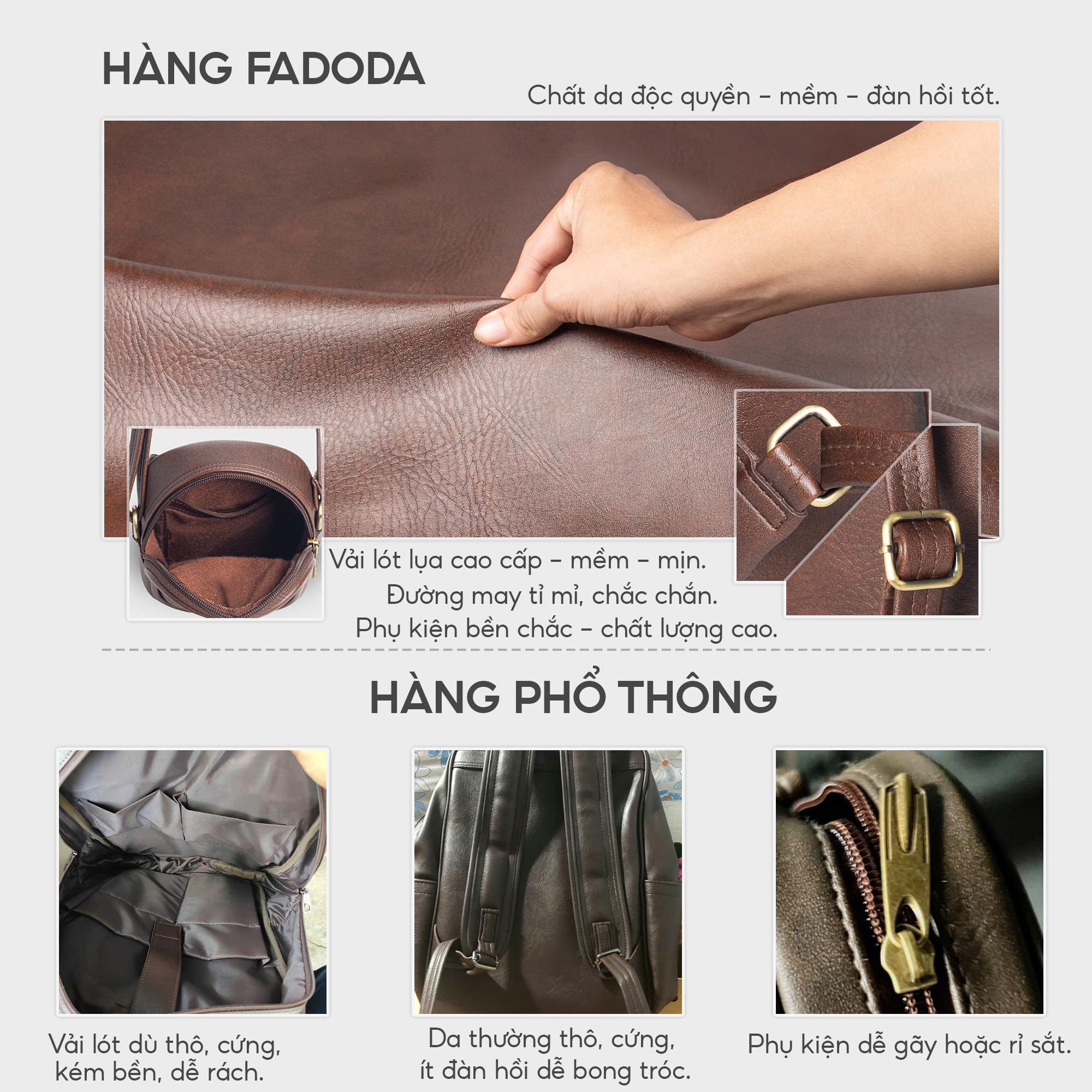 Túi đeo chéo Fadoda FN45 chi tiết 5