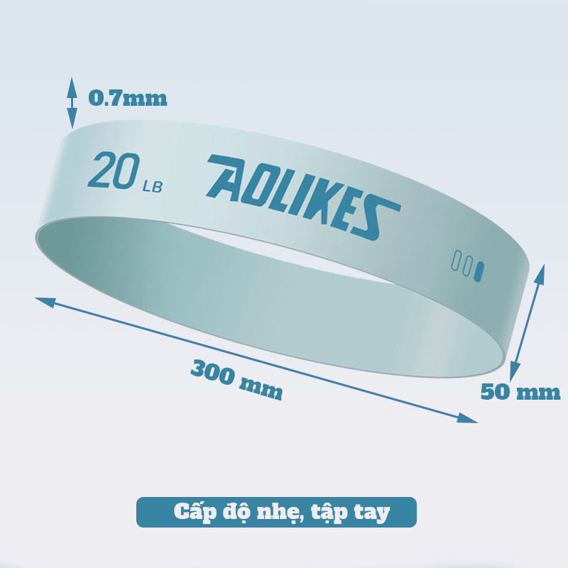 Mô tả Dây kháng lực miniband Aolikes new 2025 tập gym, mông đùi, đá bóng chất liệu cao su - 5