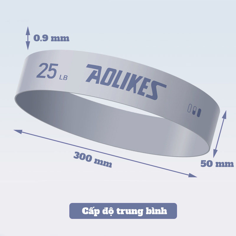 Mô tả Dây kháng lực miniband Aolikes new 2025 tập gym, mông đùi, đá bóng chất liệu cao su - 6