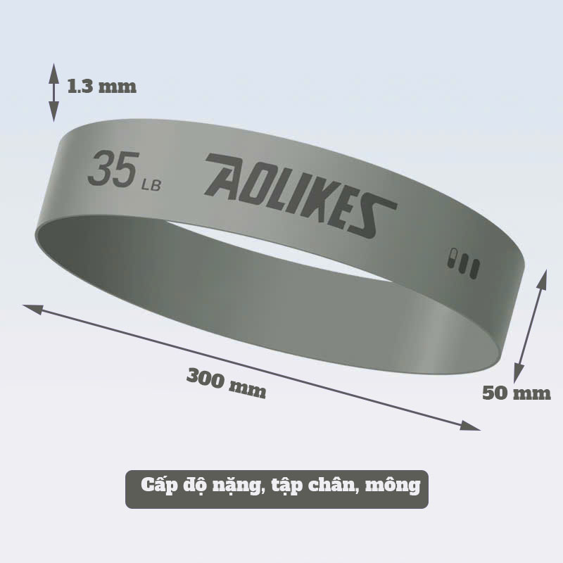 Mô tả Dây kháng lực miniband Aolikes new 2025 tập gym, mông đùi, đá bóng chất liệu cao su - 8
