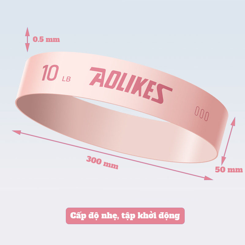 Mô tả Dây kháng lực miniband Aolikes new 2025 tập gym, mông đùi, đá bóng chất liệu cao su - 3