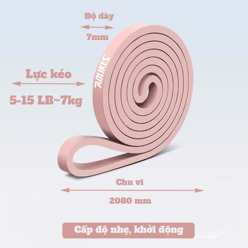 Mô tả Dây kháng lực powerband Aolikes new 2025 tập gym yoga toàn thân chất liệu cao su chính hãng - 2