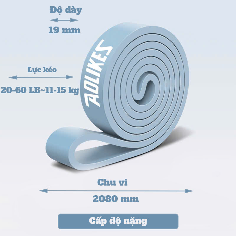 Mô tả Dây kháng lực powerband Aolikes new 2025 tập gym yoga toàn thân chất liệu cao su chính hãng - 4