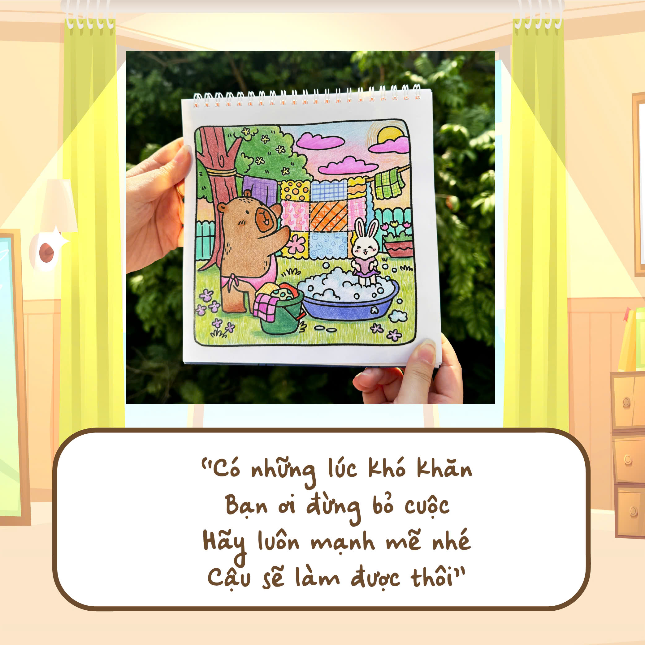 Mô tả Sách Tô màu  Capybara & Ngôi nhà hạnh phúc - 5