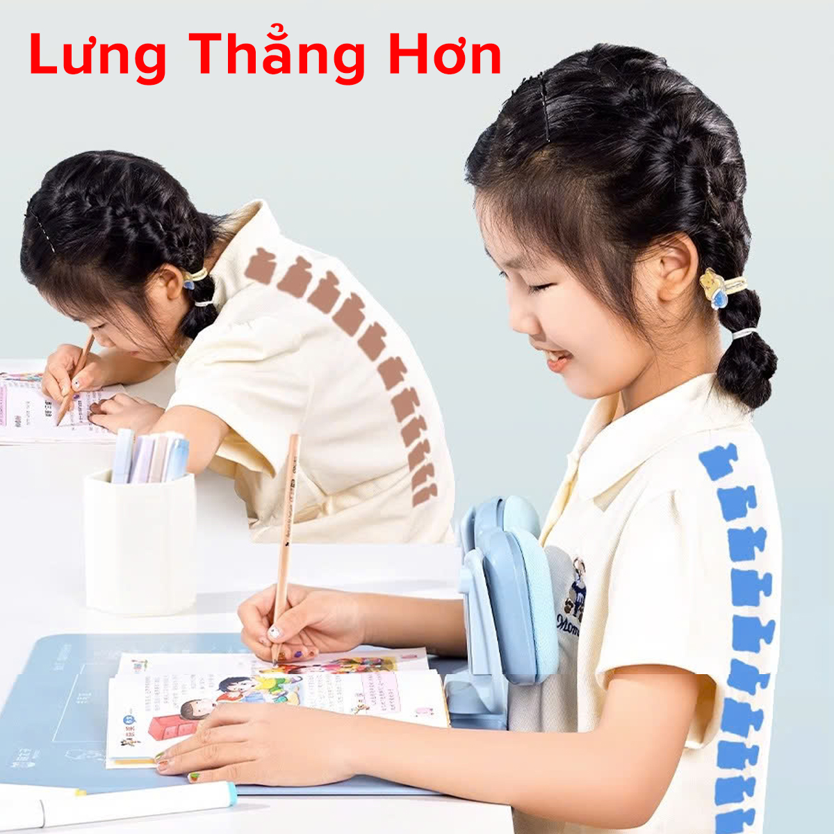 Mô tả Giá Đỡ Cằm Chống Cận Thị Cải Tiến PRO Dụng Cụ Chống Gù Hỗ Trợ Ngồi Thẳng Lưng Kiêm Gối Ngủ Êm Ái Chính Hãng Amalife - 11