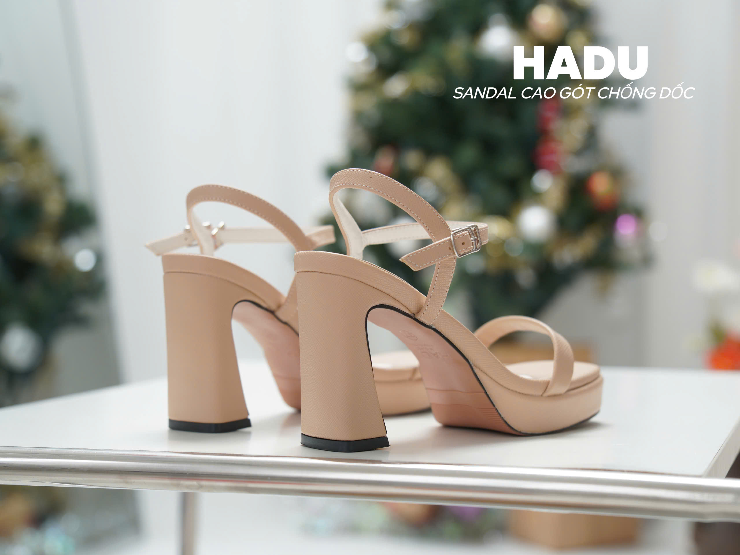 Giày Sandal Gót Vuông HADU M1029 - Ảnh 7