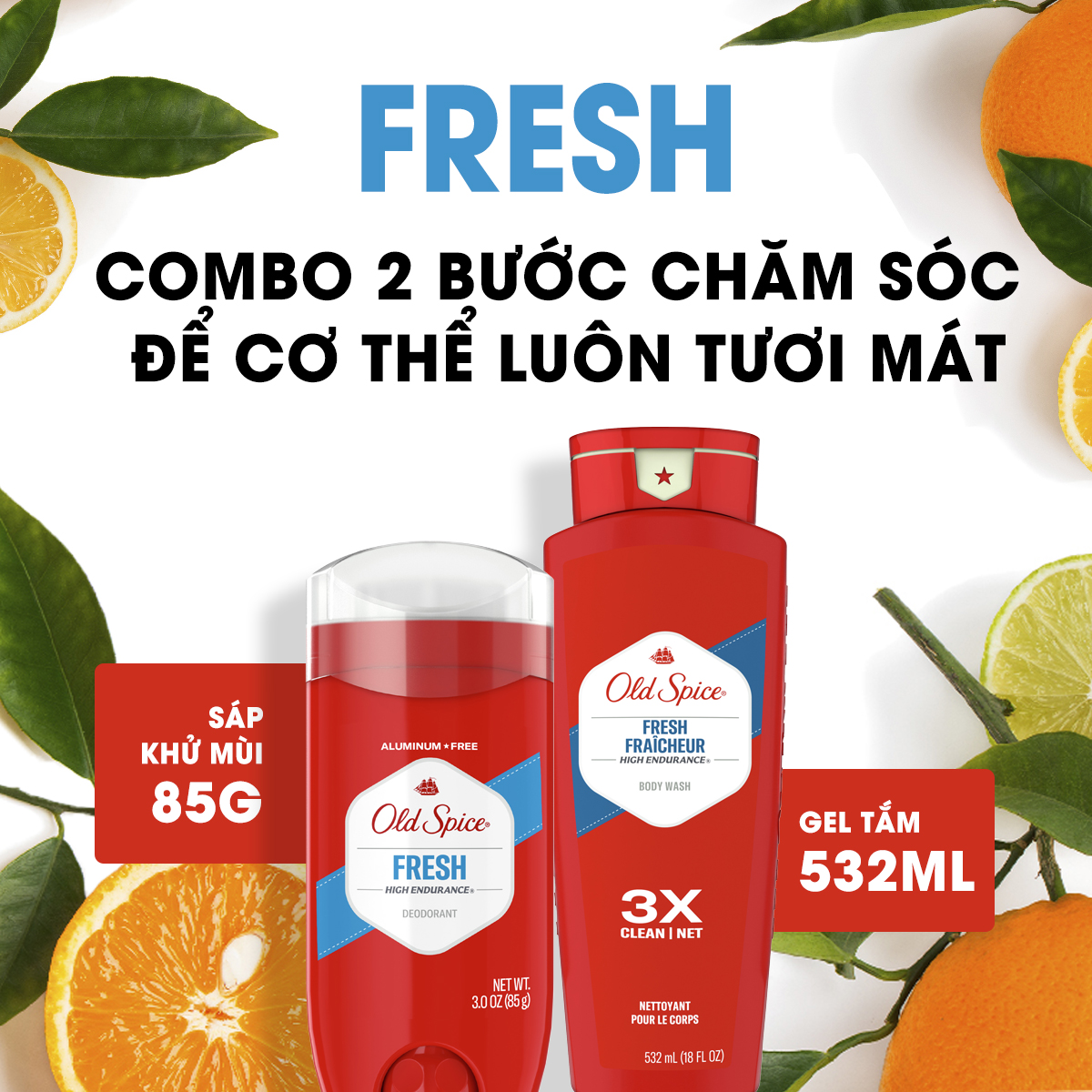 Sáp Khử Mùi Old Spice Fresh Sáp Xanh 85g | Shopee Việt Nam