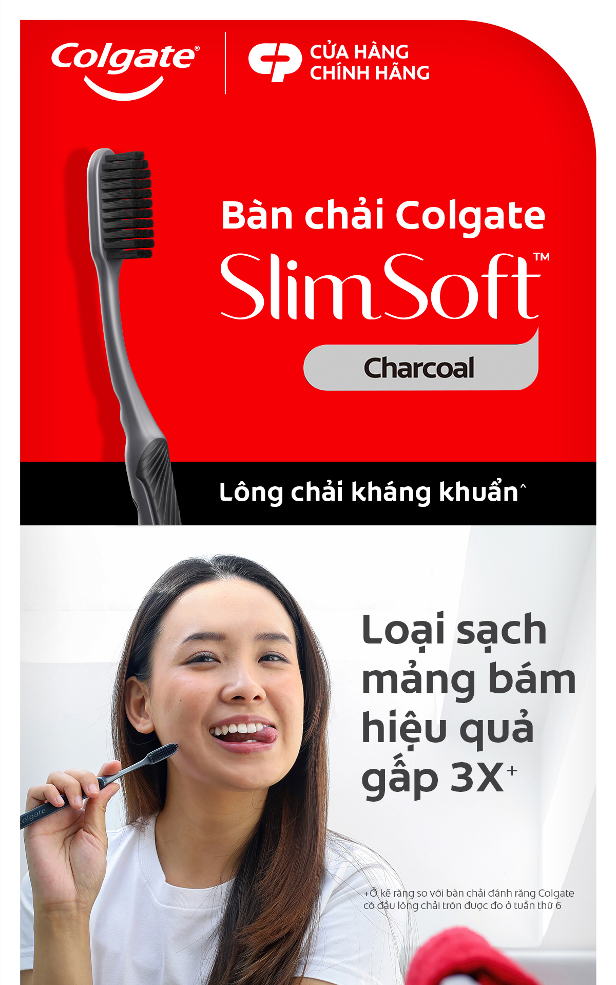 Mô tả Bộ 5 Bàn chải Colgate SlimSoft Charcoal than hoạt tính kháng khuẩn siêu mềm mảnh - 1