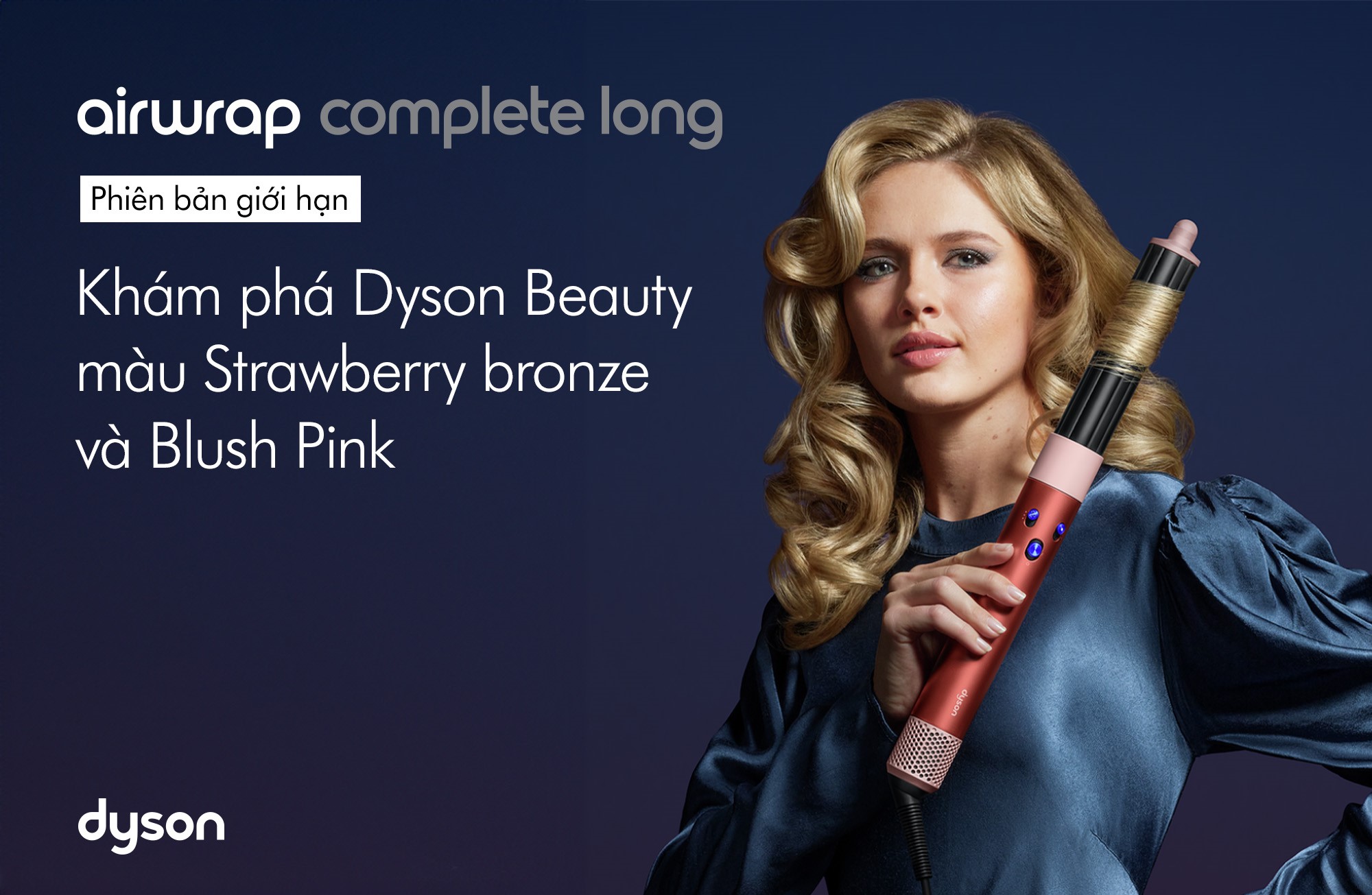 Mô tả Máy tạo kiểu tóc và sấy khô Dyson Airwrap ™ Complete Long (Strawberry Bronze và Blush Pink) - 1