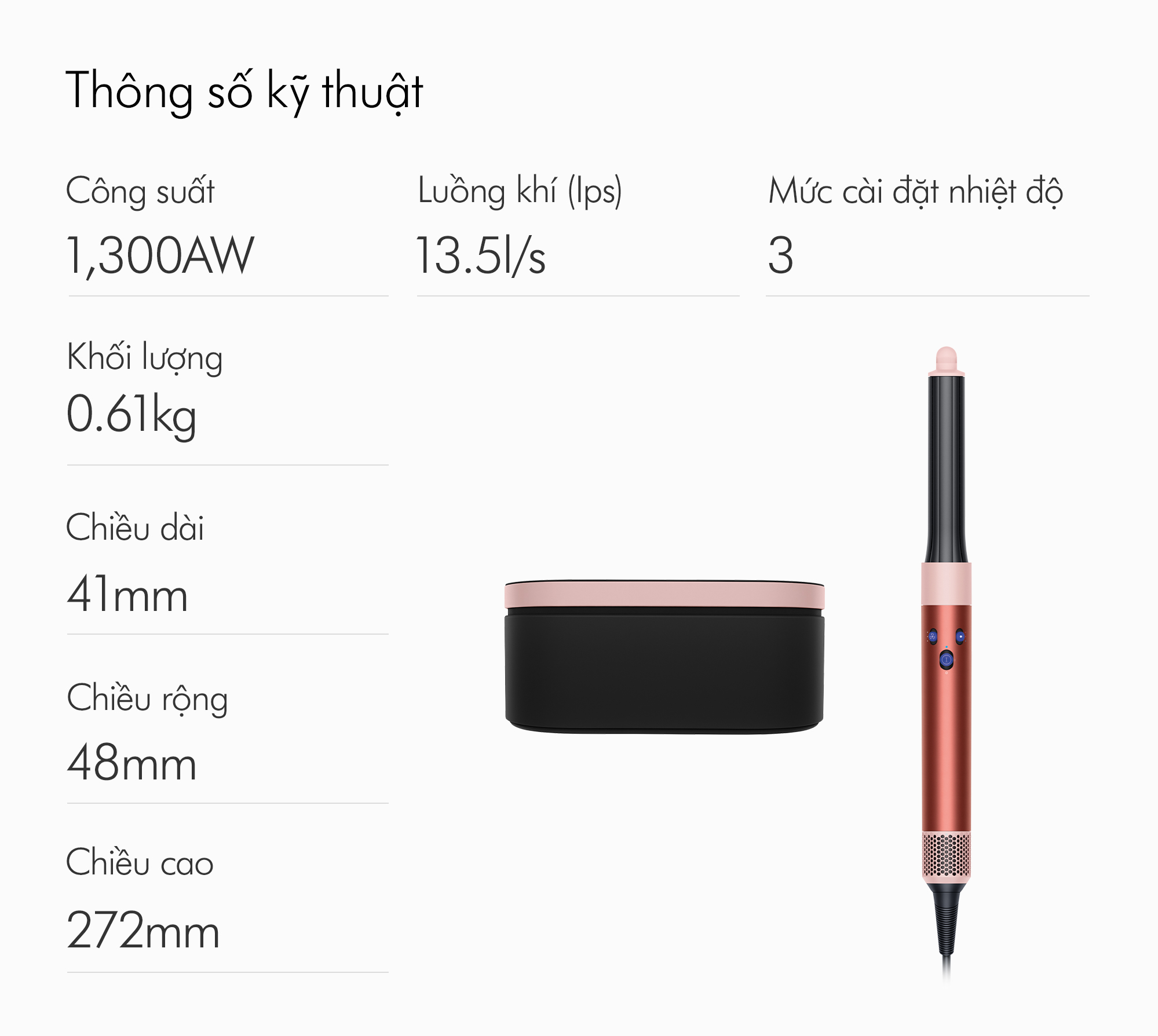 Mô tả Máy tạo kiểu tóc và sấy khô Dyson Airwrap ™ Complete Long (Strawberry Bronze và Blush Pink) - 11