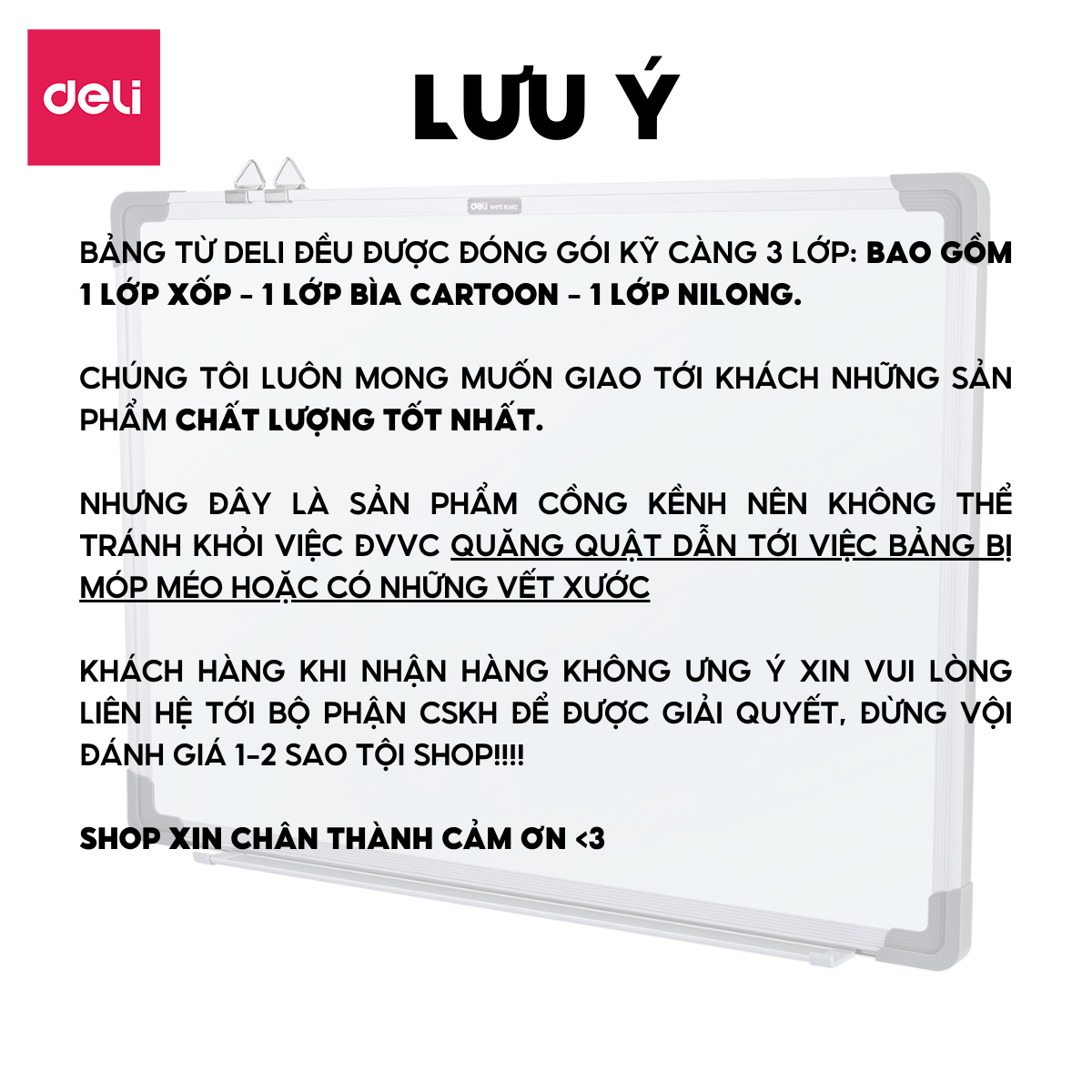 Mô tả Bảng Từ Trắng DELI Kích Thước 120x90 cm Bảng Mica Từ Tính Nam Châm Bảng Fooc Trắng, Móc Treo Tường - 1