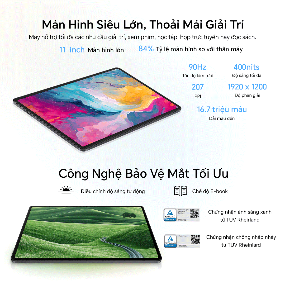 Mô tả Máy tính bảng HONOR Pad X8a 4GB+128GB | Màn hình TFT LCD 11" 90Hz | Pin 8300mAh | BH 13 tháng - 2