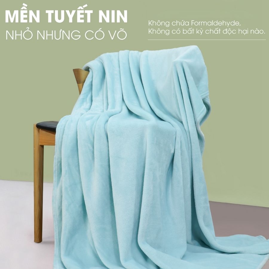 Mô tả Chăn Mền tuyết NIN siêu mềm mịn 130x200cm nhiều màu sắc, chăn sofa, chăn đắp văn phòng - 3