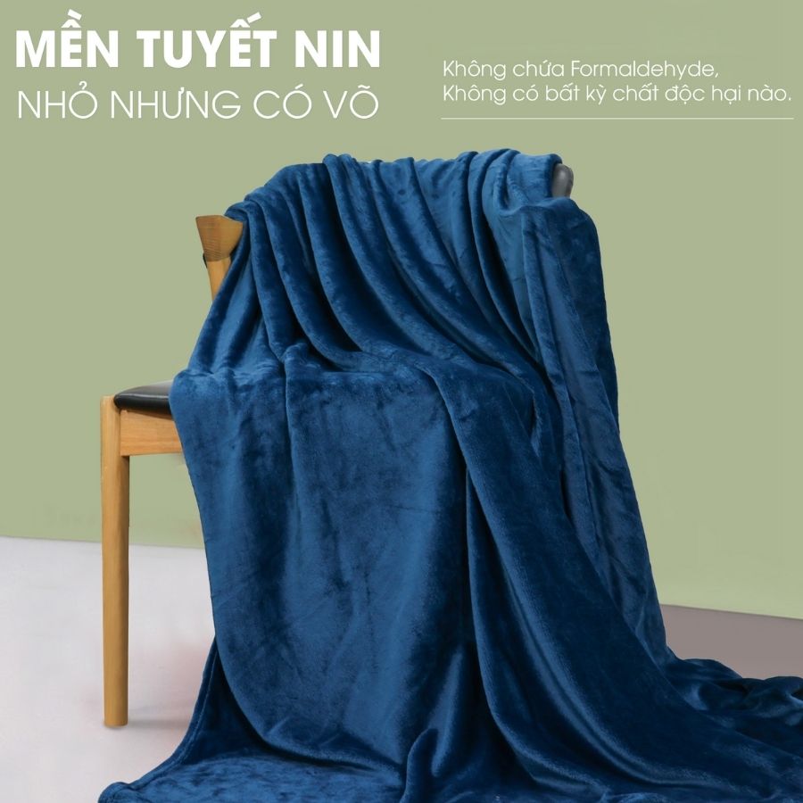 Mô tả Chăn Mền tuyết NIN siêu mềm mịn 130x200cm nhiều màu sắc, chăn sofa, chăn đắp văn phòng - 5