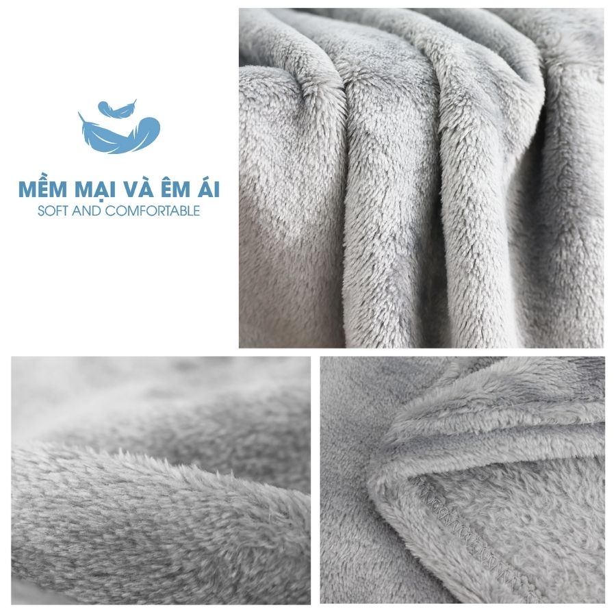 Mô tả Chăn Mền tuyết NIN siêu mềm mịn 130x200cm nhiều màu sắc, chăn sofa, chăn đắp văn phòng - 6