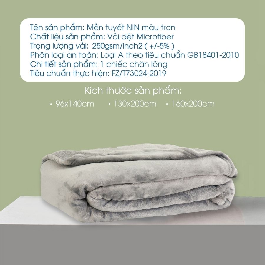 Mô tả Mền tuyết NIN House - Pearl siêu mềm mịn nhiều kích cỡ - 5