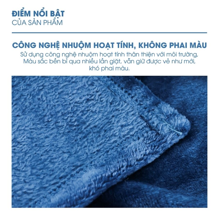 Mô tả Mền tuyết NIN House - Dark Blue siêu mềm mịn nhiều kích cỡ - 4