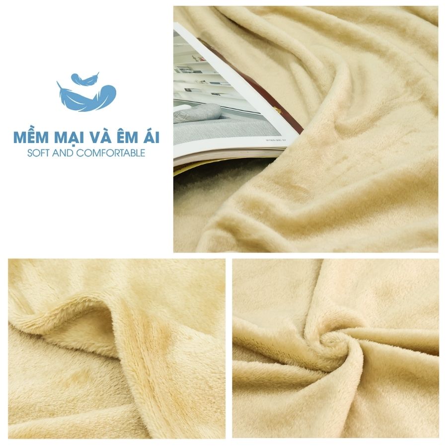 Mô tả Mền tuyết NIN House siêu mềm mịn 100% Microfiber - Soybean vàng nhạt (nhiều kích cỡ) - 8