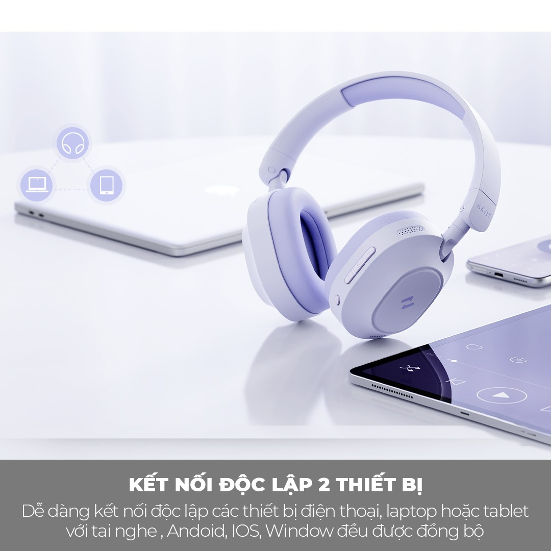 Mô tả Tai nghe Bluetooth Havit Life NC01H H668BT | Chống ồn chủ động ANC - Nghe nhạc 80h - Màng loa 40mm | Bảo hành 12 tháng - 4