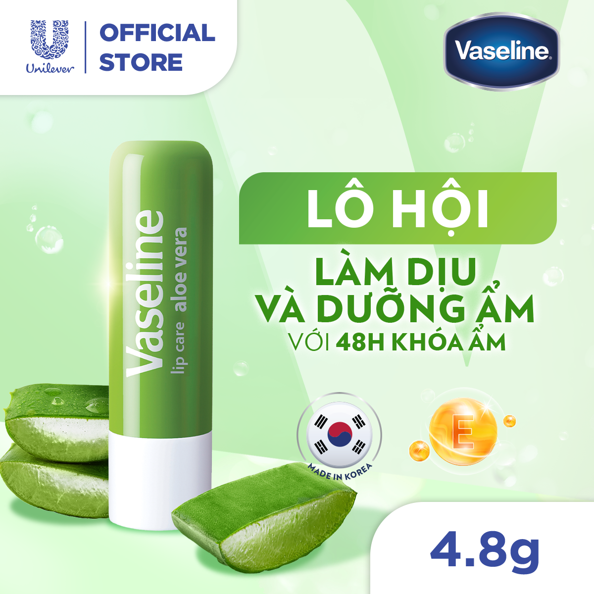 Mô tả Son Dưỡng Môi Lô Hội Vaseline Stick 4.8g - 2