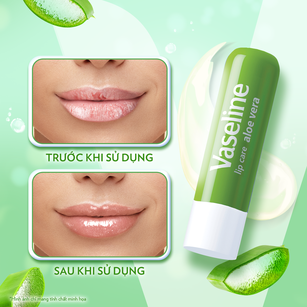 Mô tả Son Dưỡng Môi Lô Hội Vaseline Stick 4.8g - 5