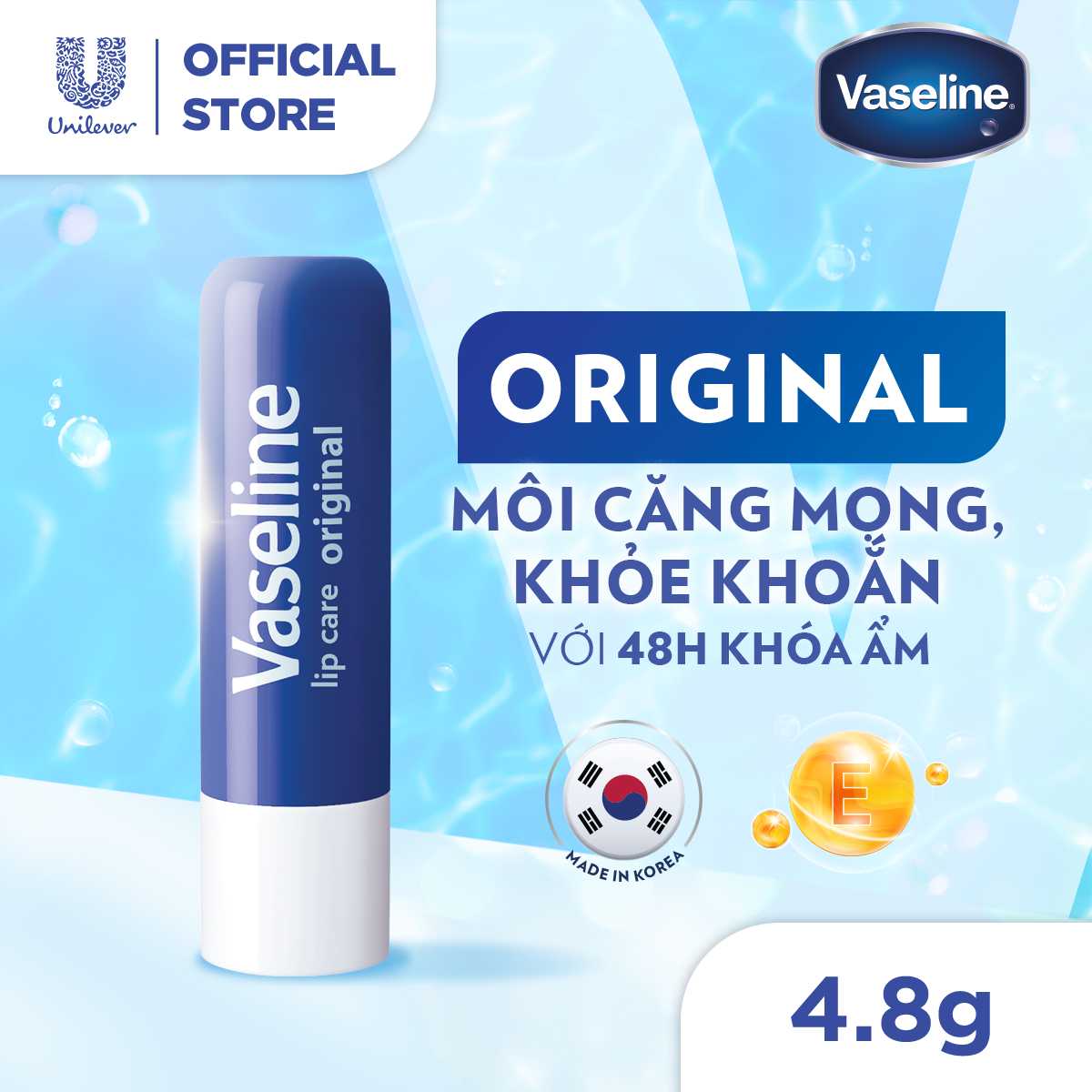 Mô tả Son Dưỡng Môi Mềm Mịn Vaseline Stick 4.8g - 3