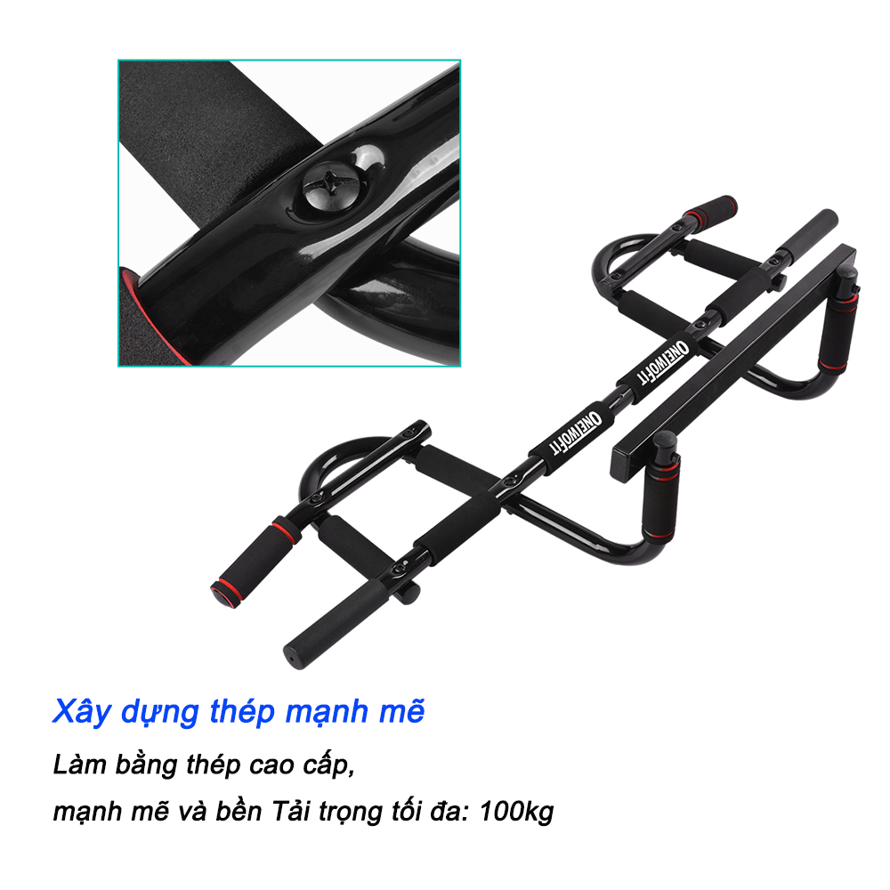 Mô tả OneTwoFit thanh tập xà đơn Pull Up Bar Chin Up Bar Multi-Grip Body Workout Bar - 4