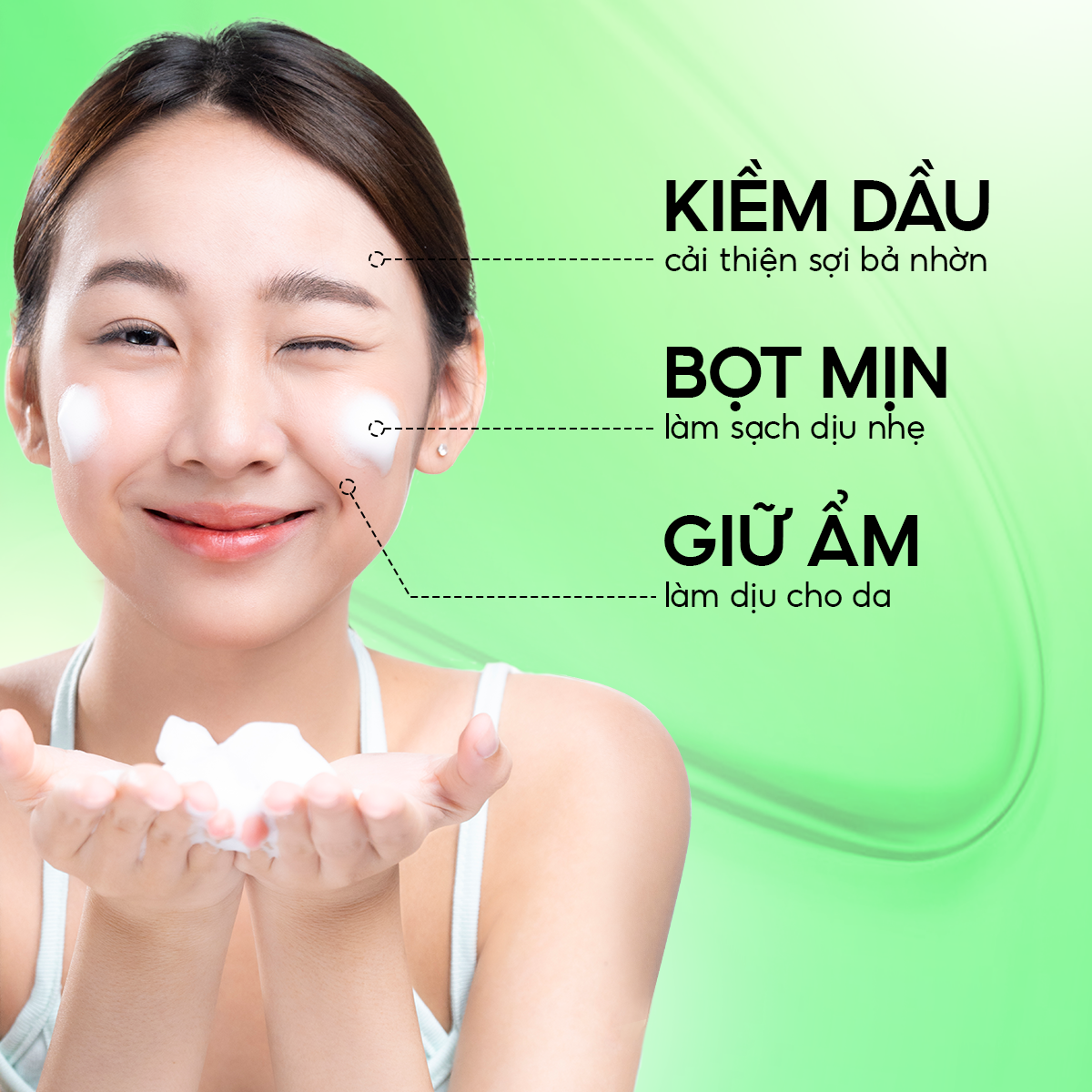 Mô tả Sữa rửa mặt rau má tạo bọt Oribe làm sạch sâu dưỡng ẩm cho da mụn da dầu nhạy cảm 120ml - 2