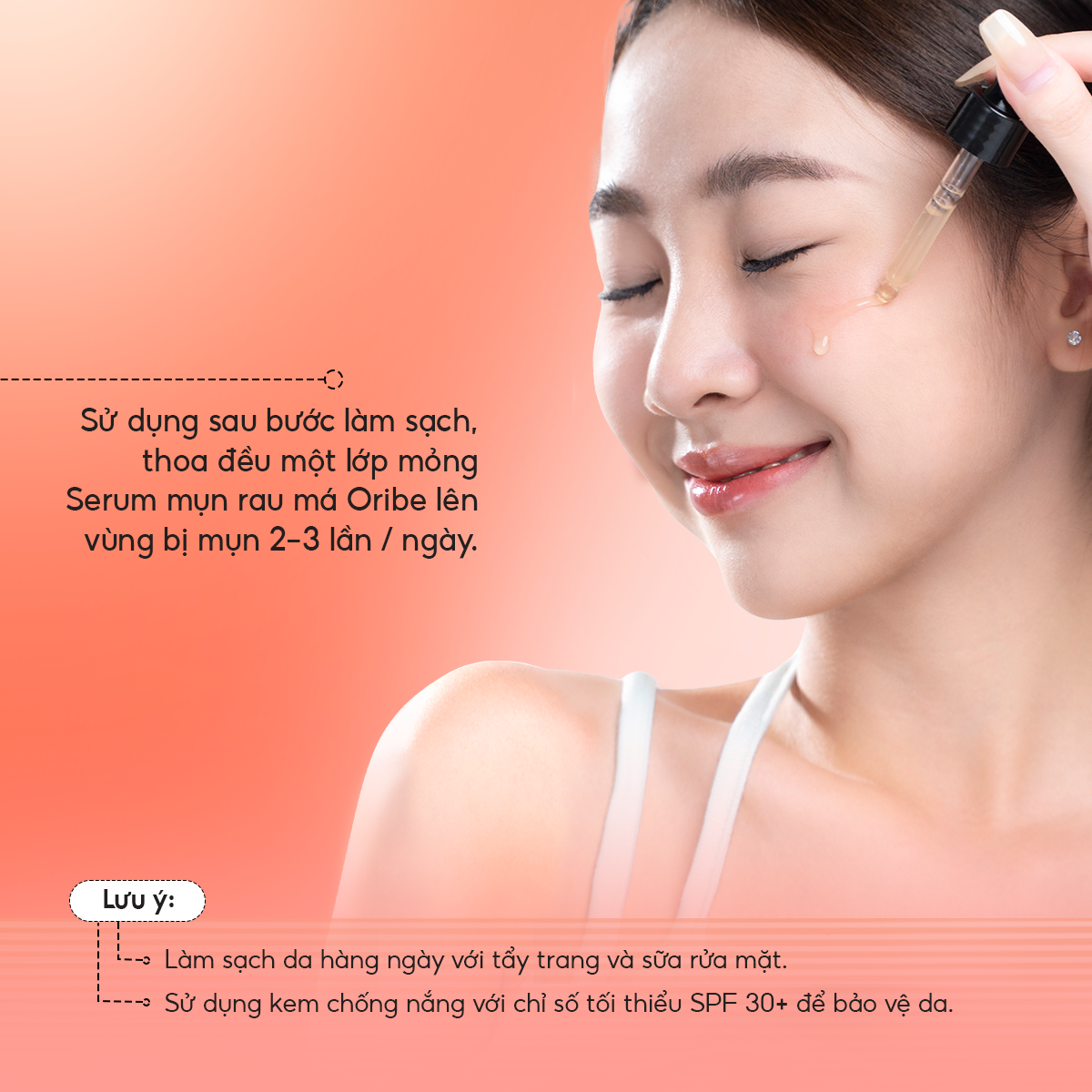 Mô tả Serum giảm mụn chiết xuất rau má Oribe Cica Formula giúp kiềm dầu cải thiện thâm sẹo mụn 20ml - 4
