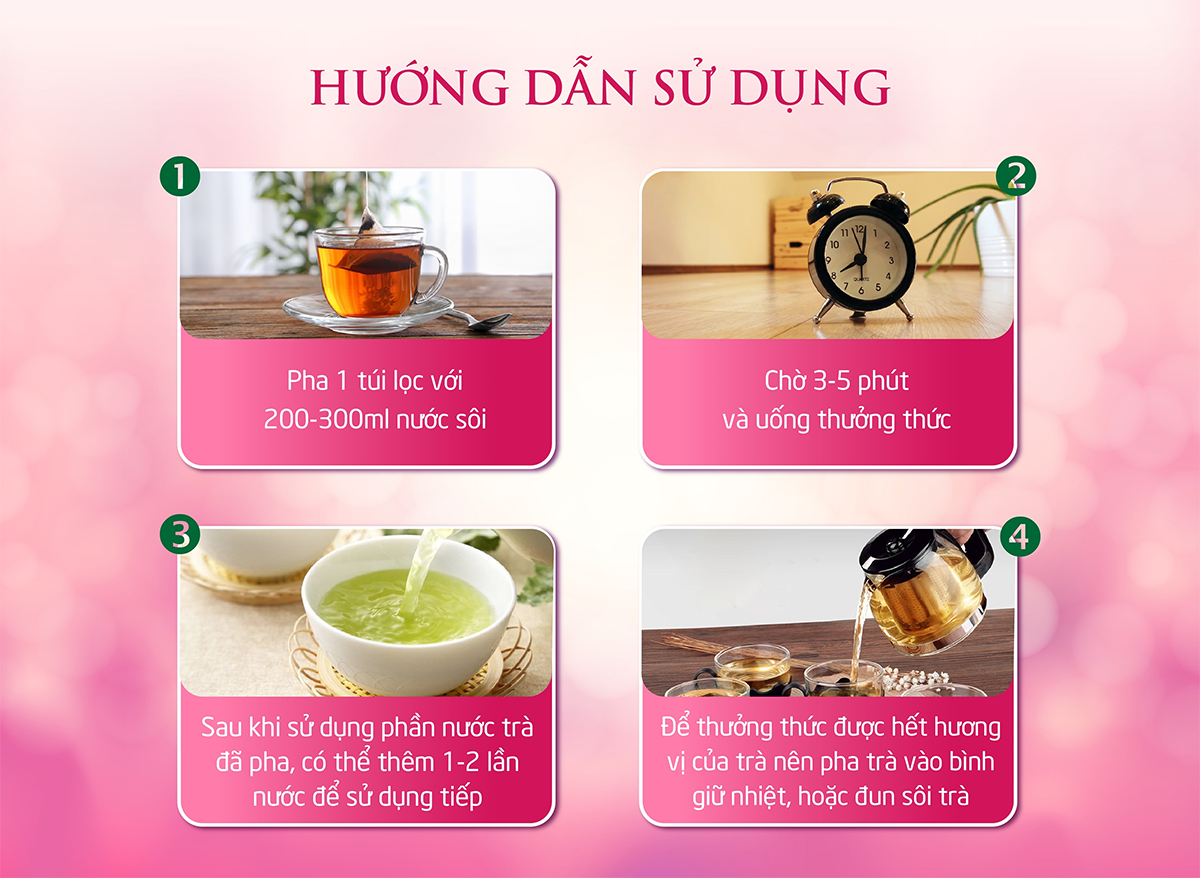 Mô tả Trà Tâm sen lạc tiên Tâm Bình hộp 20g túi lọc thơm hương hoa sen thanh mát - 2