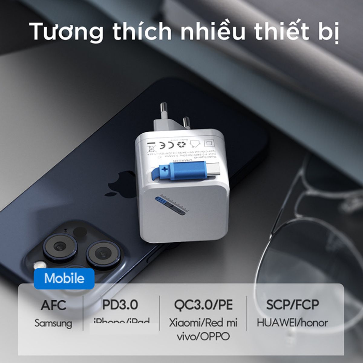 Mô tả Cốc Sạc Nhanh VIVAN Super 4s Công Suất 20W Tích hợp cáp sạc Type C cuộn gọn thông minh - 5