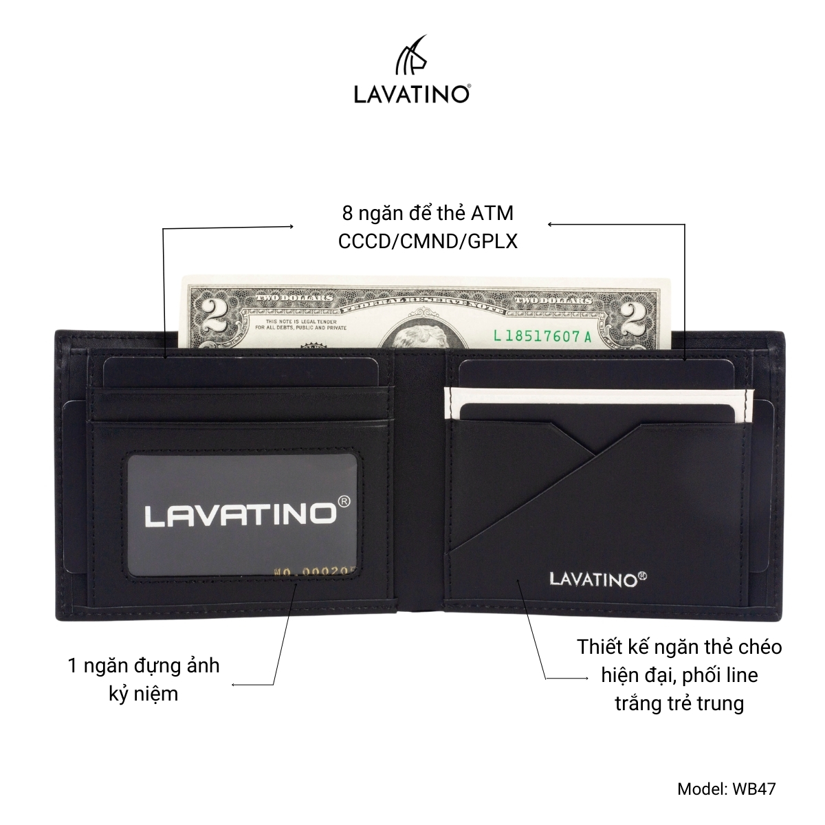 Mô tả Set Ví Thắt Lưng Da Nam Fullbox Chính Hãng Lavatino  PATRICK 47 - T04 - 2