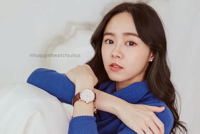Mô tả Đồng hồ nữ Julius Hàn Quốc Ja-1017 size mặt 3,8cm size to dây da (5 màu) - 10